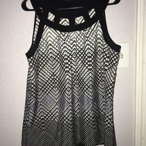 Black/Grey/White Blouse